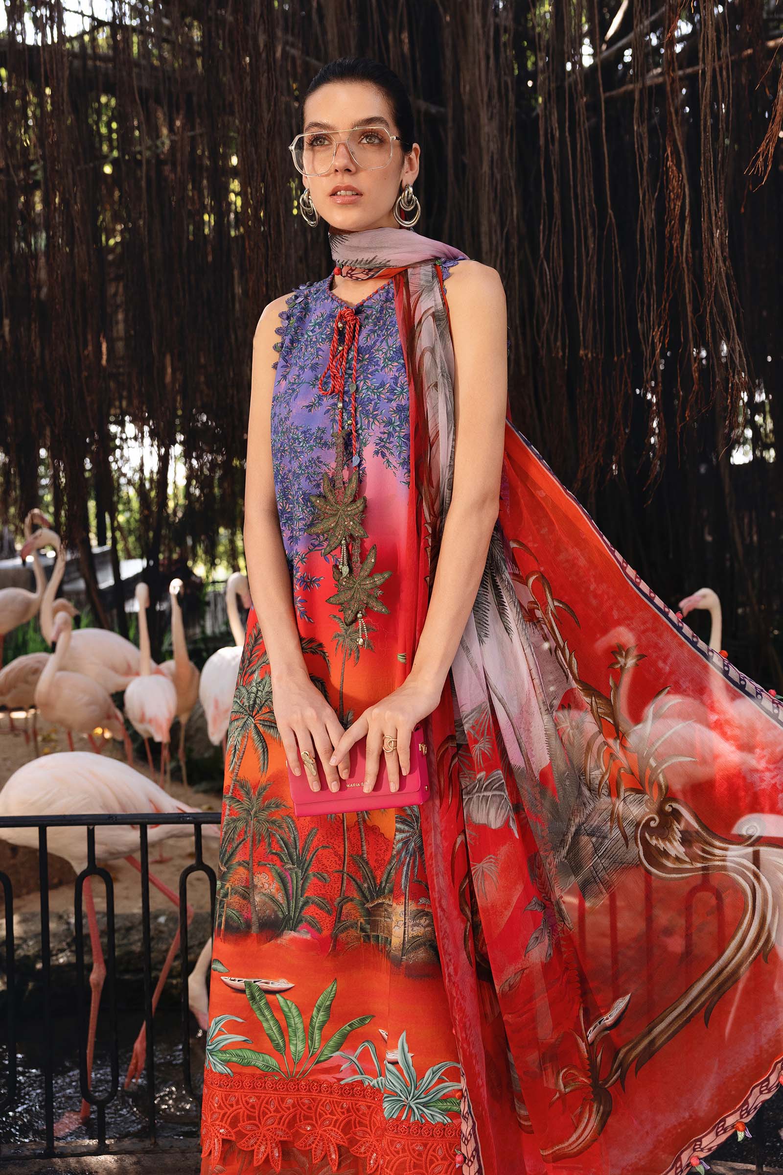 M Prints Lawn Suit 7B