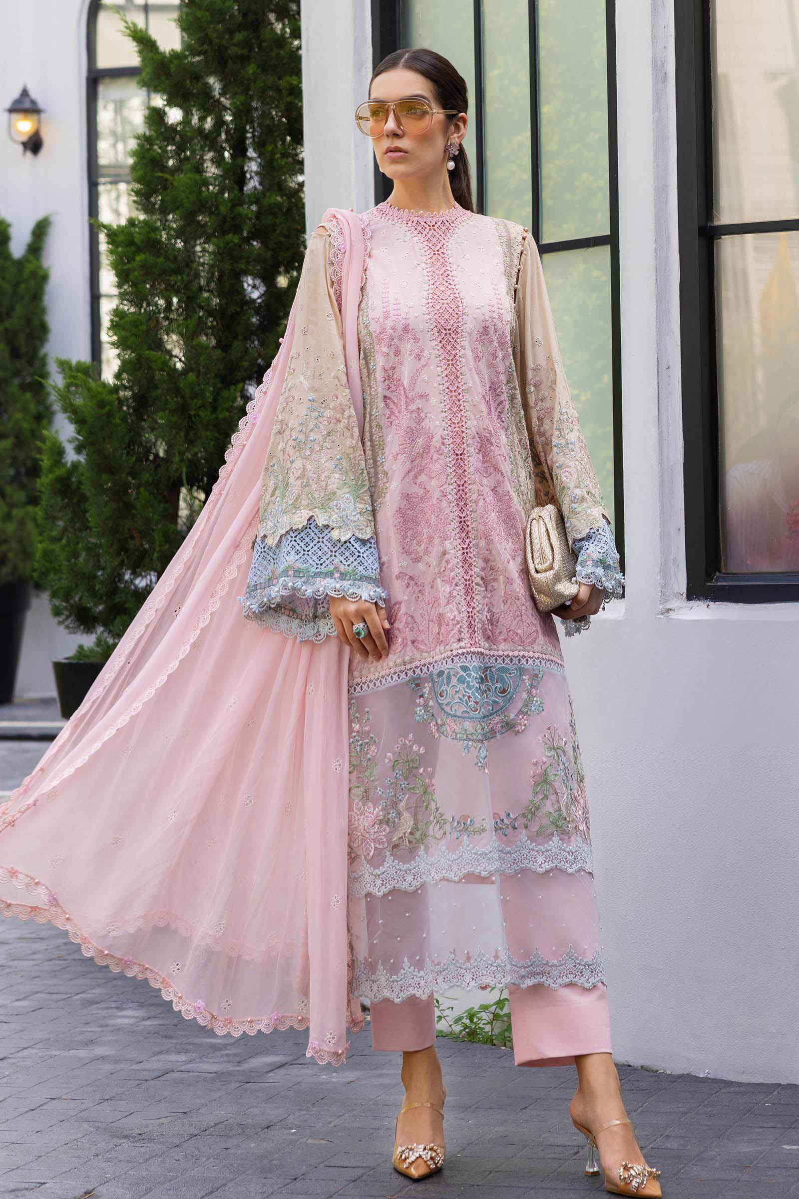 Maria B 3 Pcs Unstitched Embroidered Lawn Suit D09