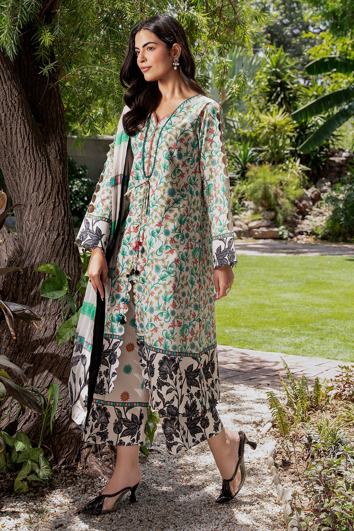 Charizma 3-PCS Unstitched Printed Lawn C-Print Vol 3