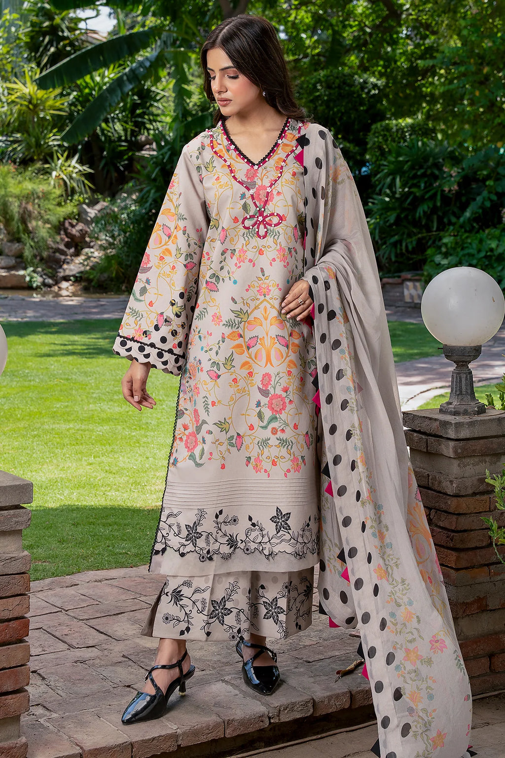 Charizma 3-PCS Unstitched Printed Lawn C-Print Vol 3