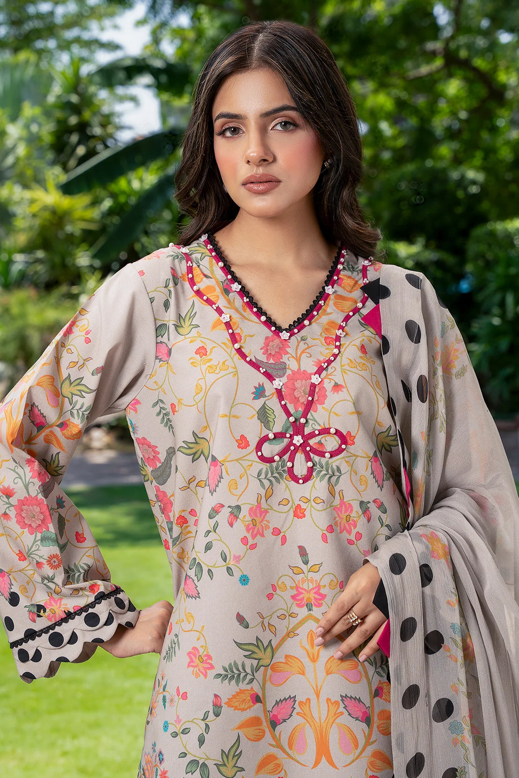 Charizma 3-PCS Unstitched Printed Lawn C-Print Vol 3