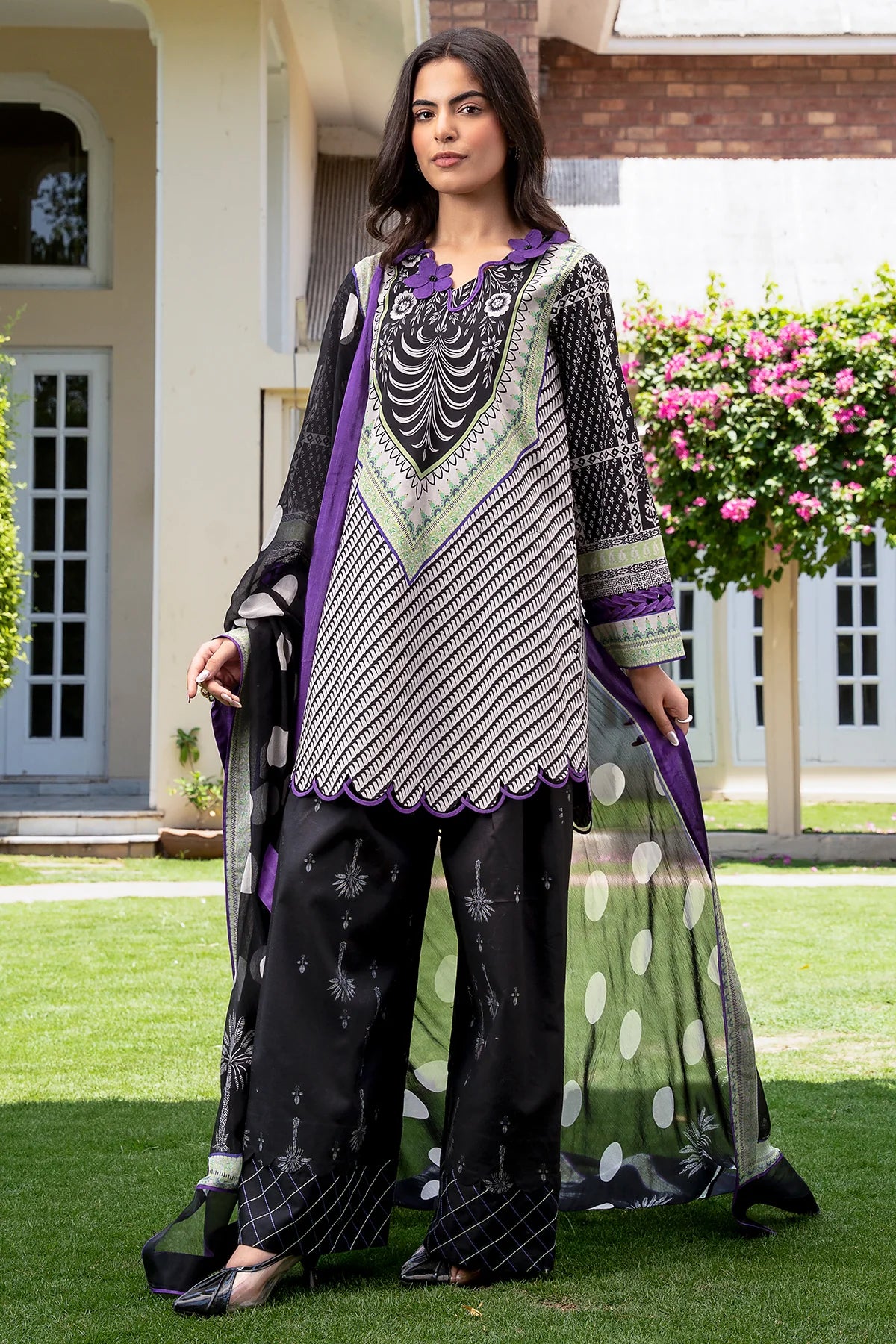 Charizma 3-PCS Unstitched Printed Lawn C-Print Vol 3