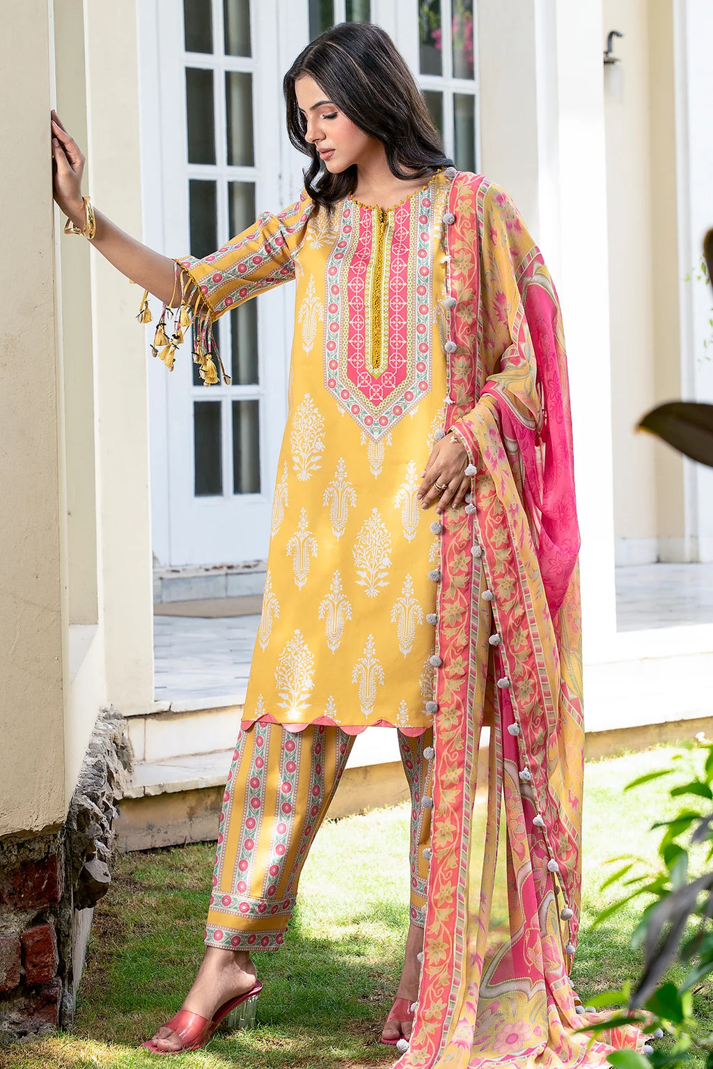Charizma 3-PCS Unstitched Printed Lawn C-Print Vol 3