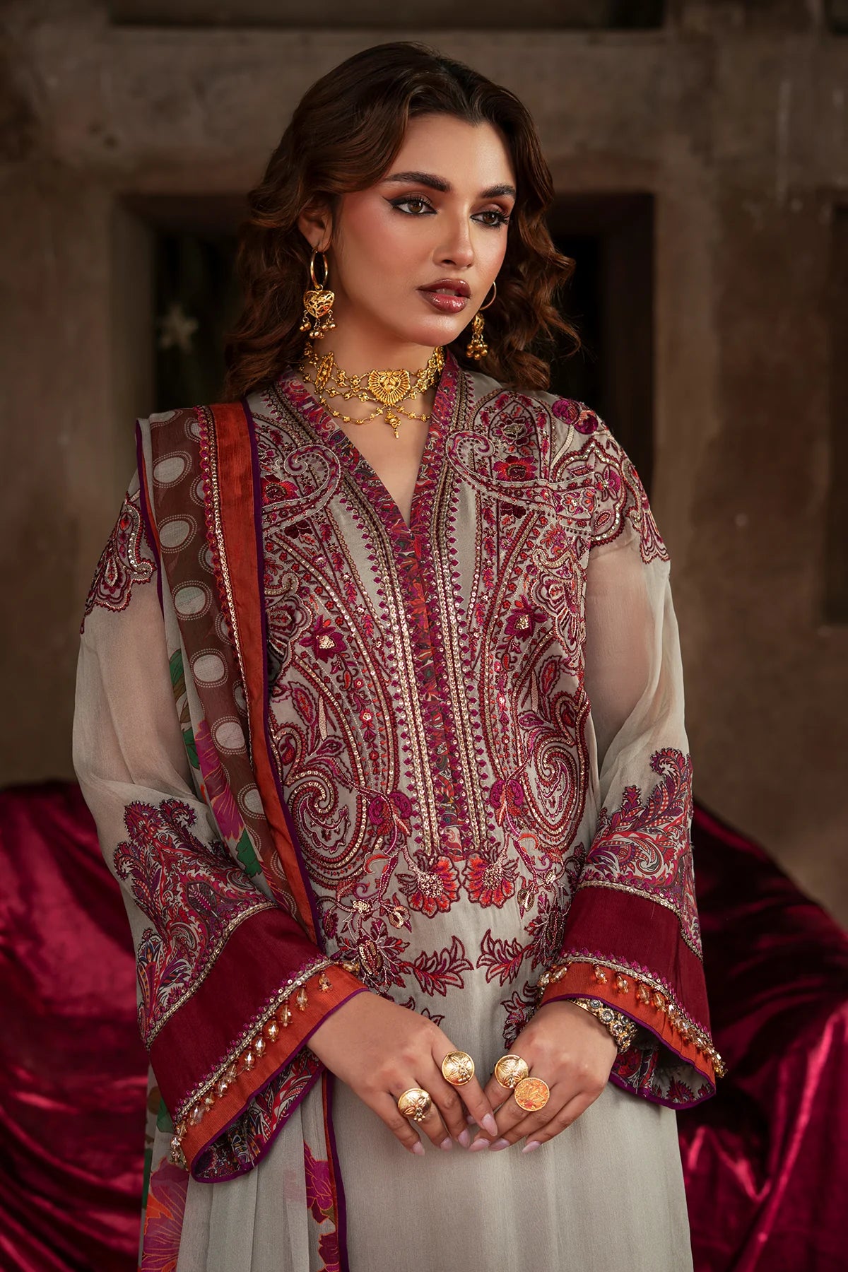 Vasal By Charizma Embroidered Printed Chiffon Collection VSL6-01