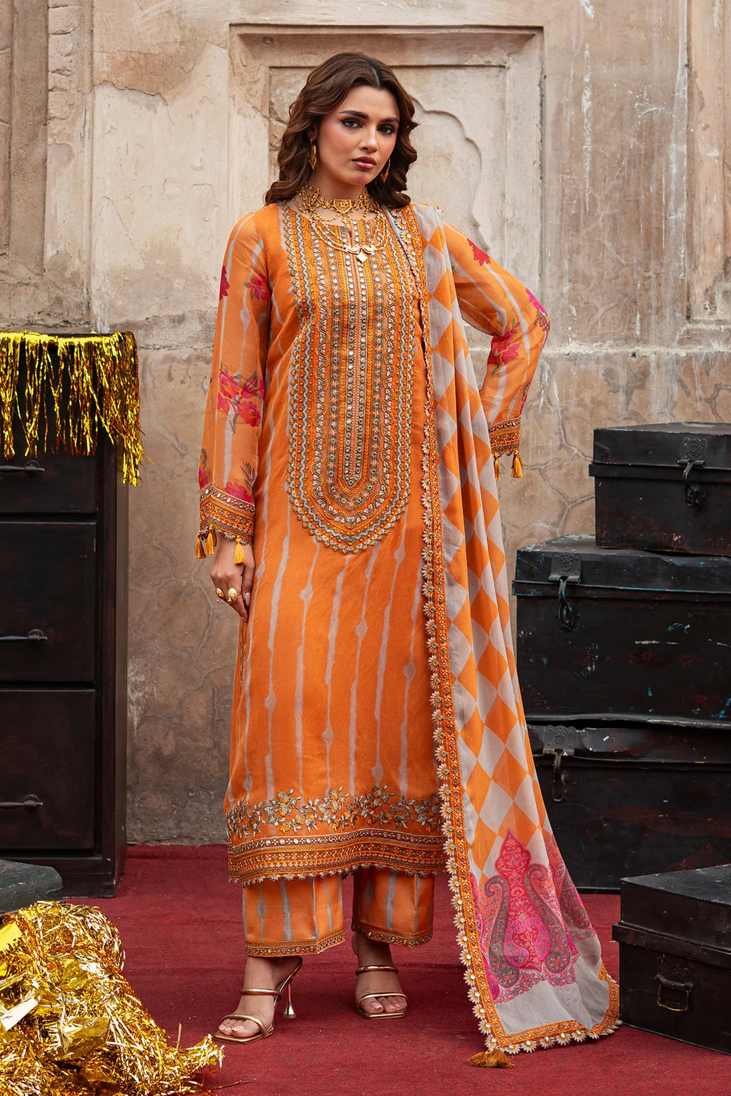 Vasal By Charizma Embroidered Printed Chiffon Collection VSL6-08