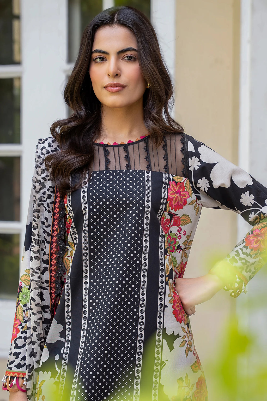Charizma 3-PCS Unstitched Printed Lawn C-Print Vol 3