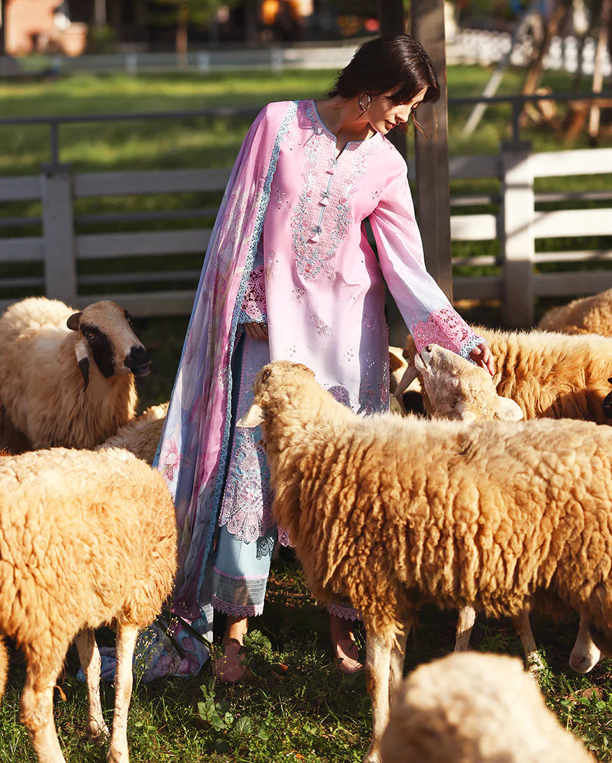 Mushq Solace Ombre Luxury Lawn - Faint Blossom