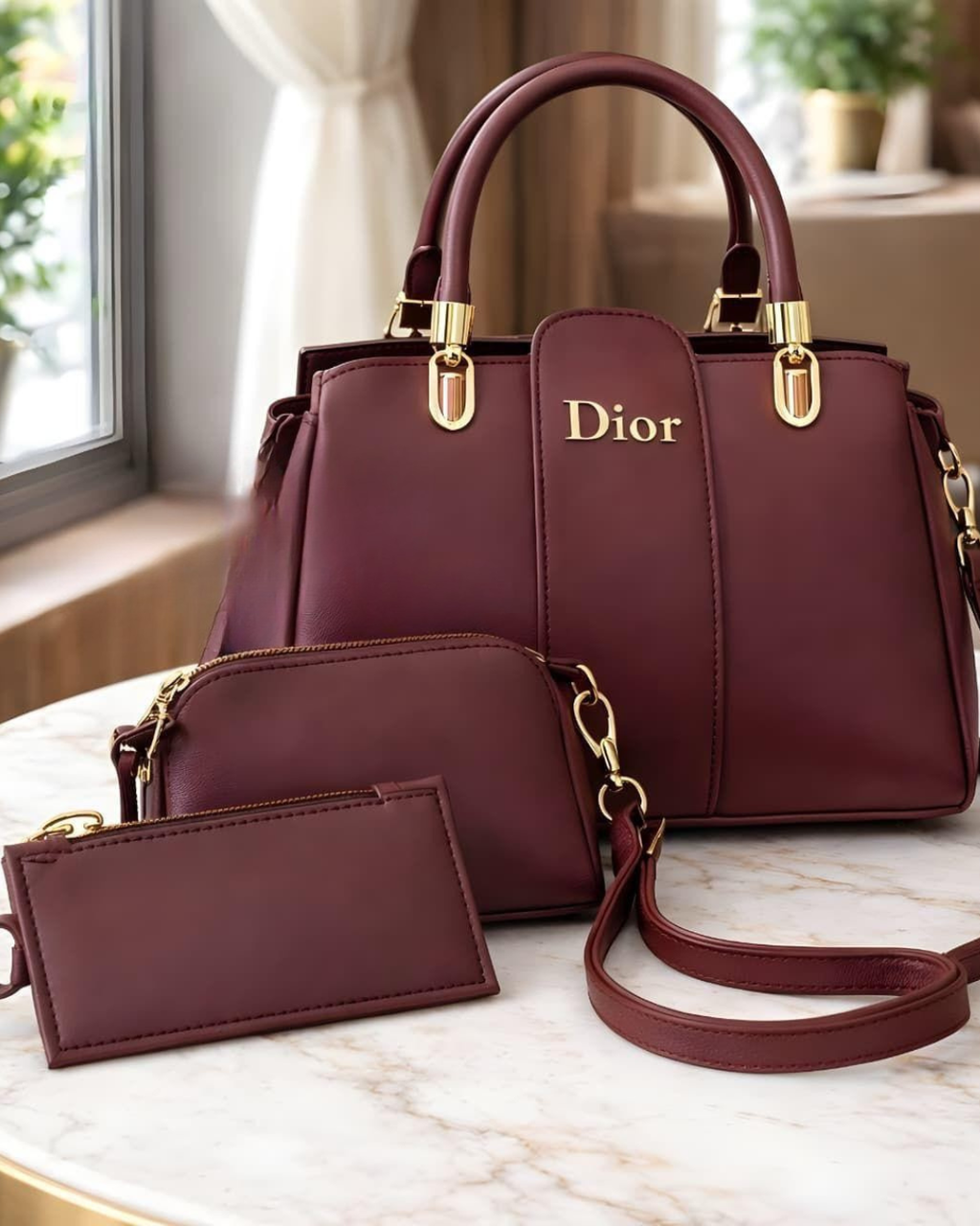 🎀  Christian Dior High Quality 3 Pcs Shoulder Bag 🎀