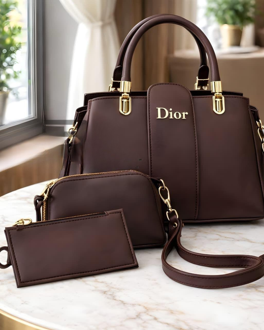 🎀  Christian Dior High Quality 3 Pcs Shoulder Bag 🎀