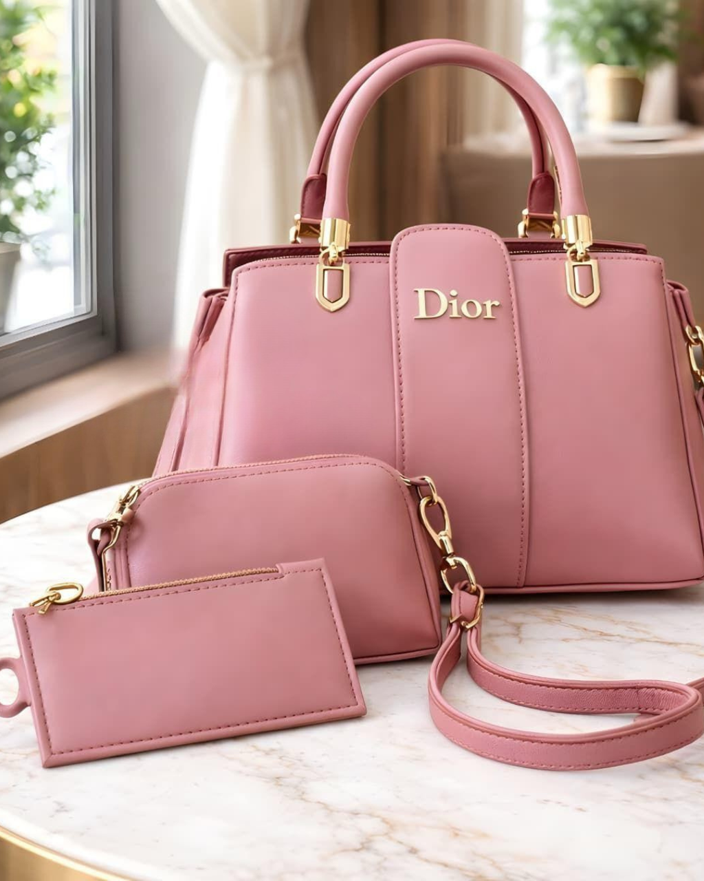 🎀  Christian Dior High Quality 3 Pcs Shoulder Bag 🎀