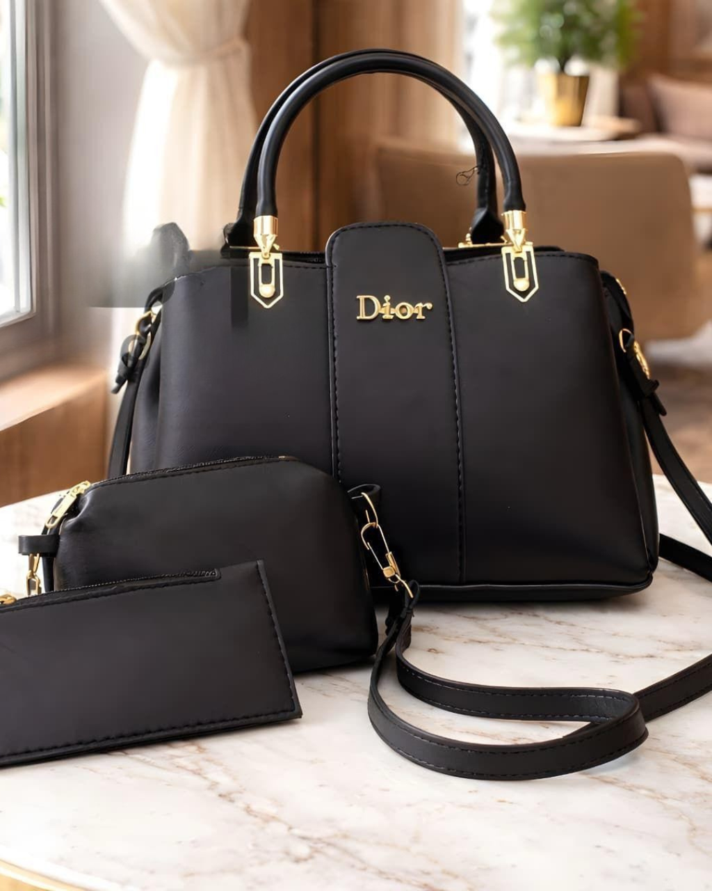 🎀  Christian Dior High Quality 3 Pcs Shoulder Bag 🎀