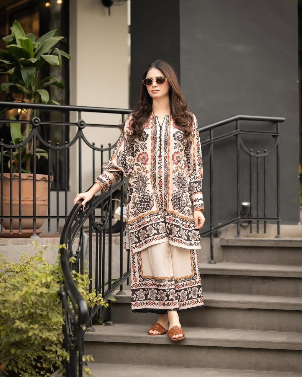 Plazo digital printed 2pc