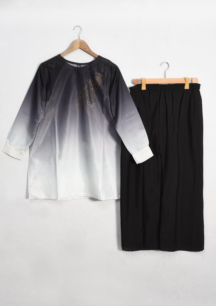 Grip printed 2 piece shirt &amp; trouser with fancy hand made work