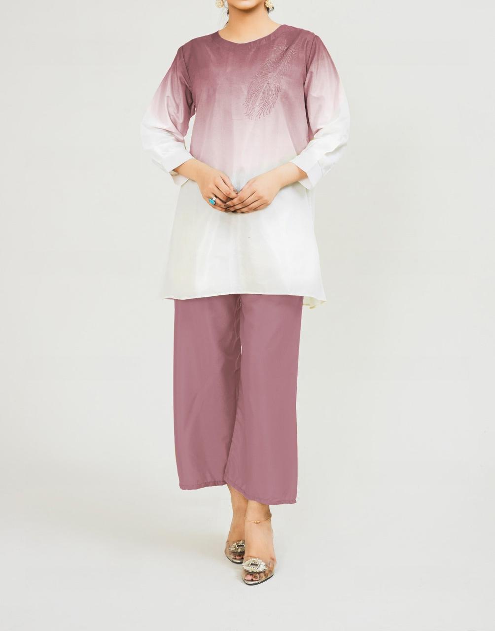 Grip printed 2 piece shirt &amp; trouser with fancy hand made work