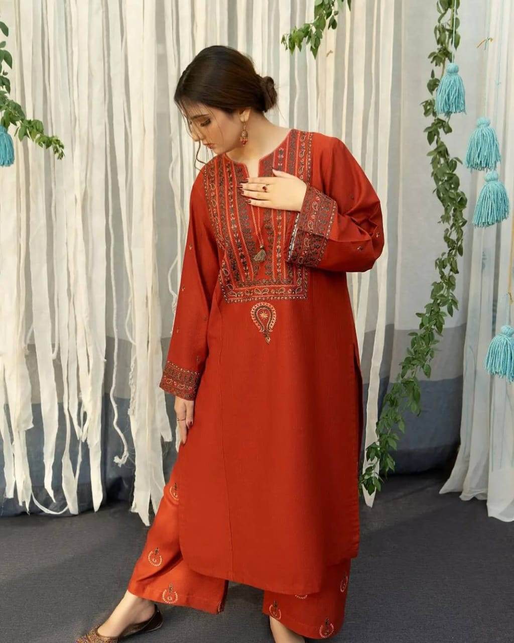 Ayat- 3pc embroidered with digital duppata - Andaz By Uneza Fazeel