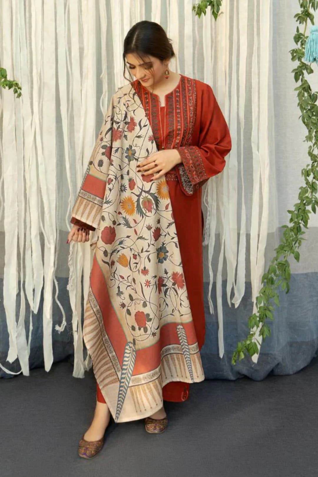 Ayat- 3pc embroidered with digital duppata - Andaz By Uneza Fazeel