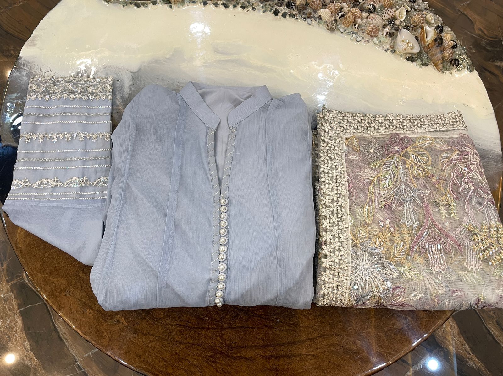 New Pure Chiffon Flairy Ready To Wear Frock