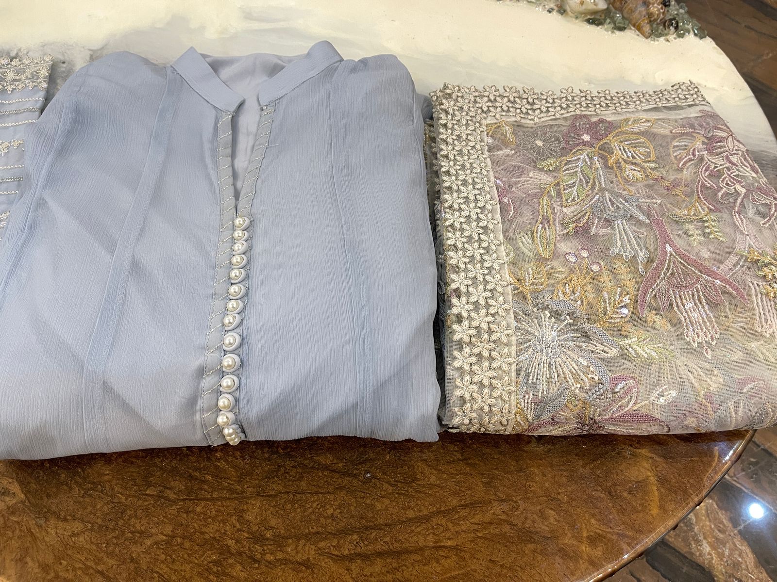 New Pure Chiffon Flairy Ready To Wear Frock