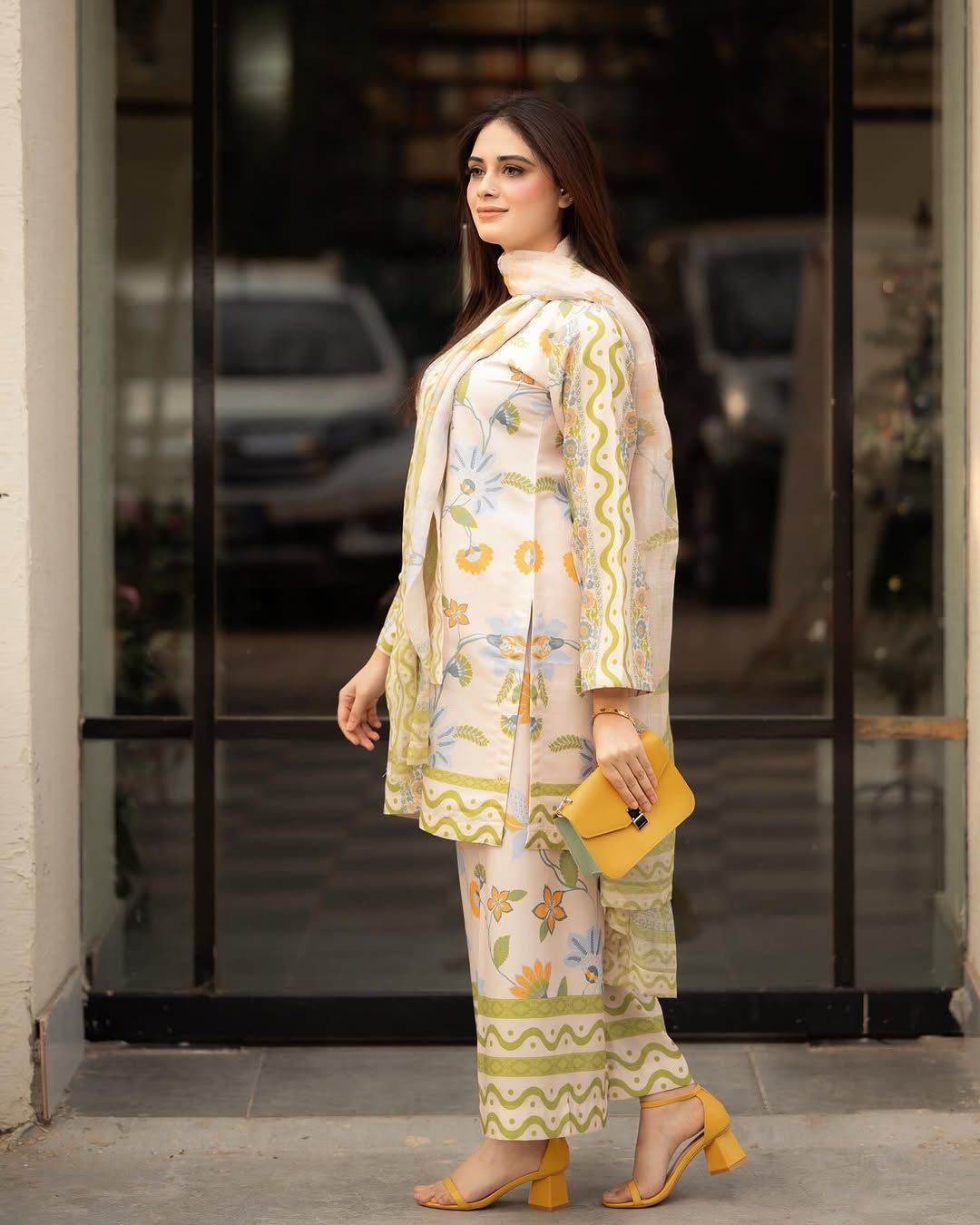 Arzoo digital printed stitched 3pc - Andaz By Uneza Fazeel