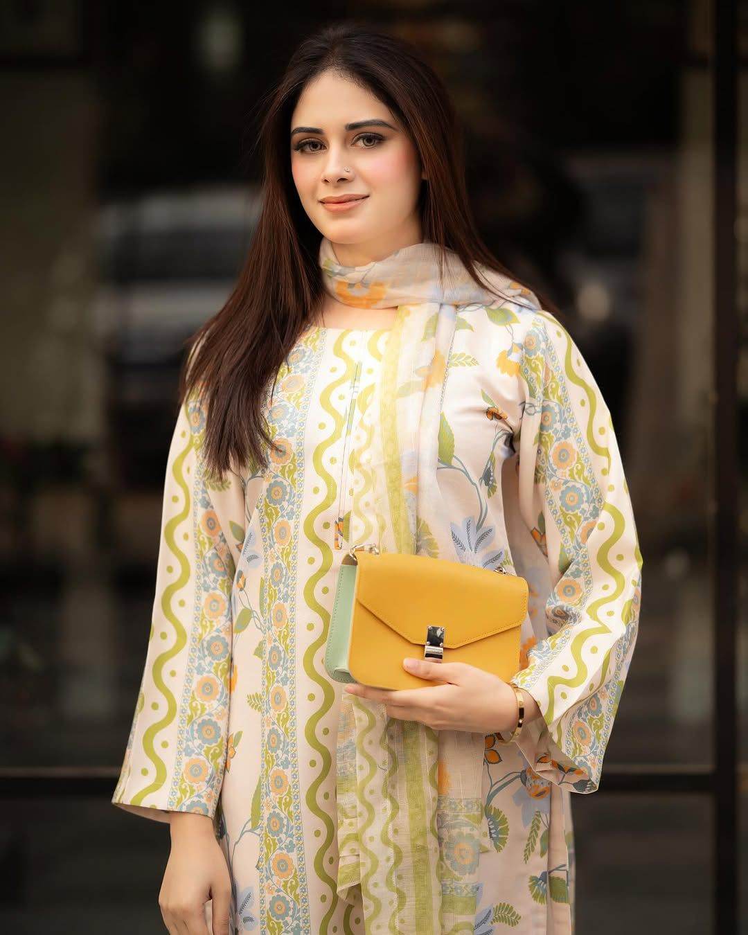Arzoo digital printed stitched 3pc - Andaz By Uneza Fazeel