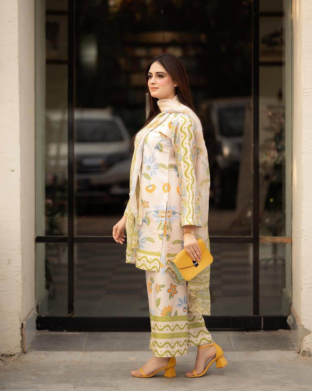 Arzoo digital printed stitched 3pc - Andaz By Uneza Fazeel