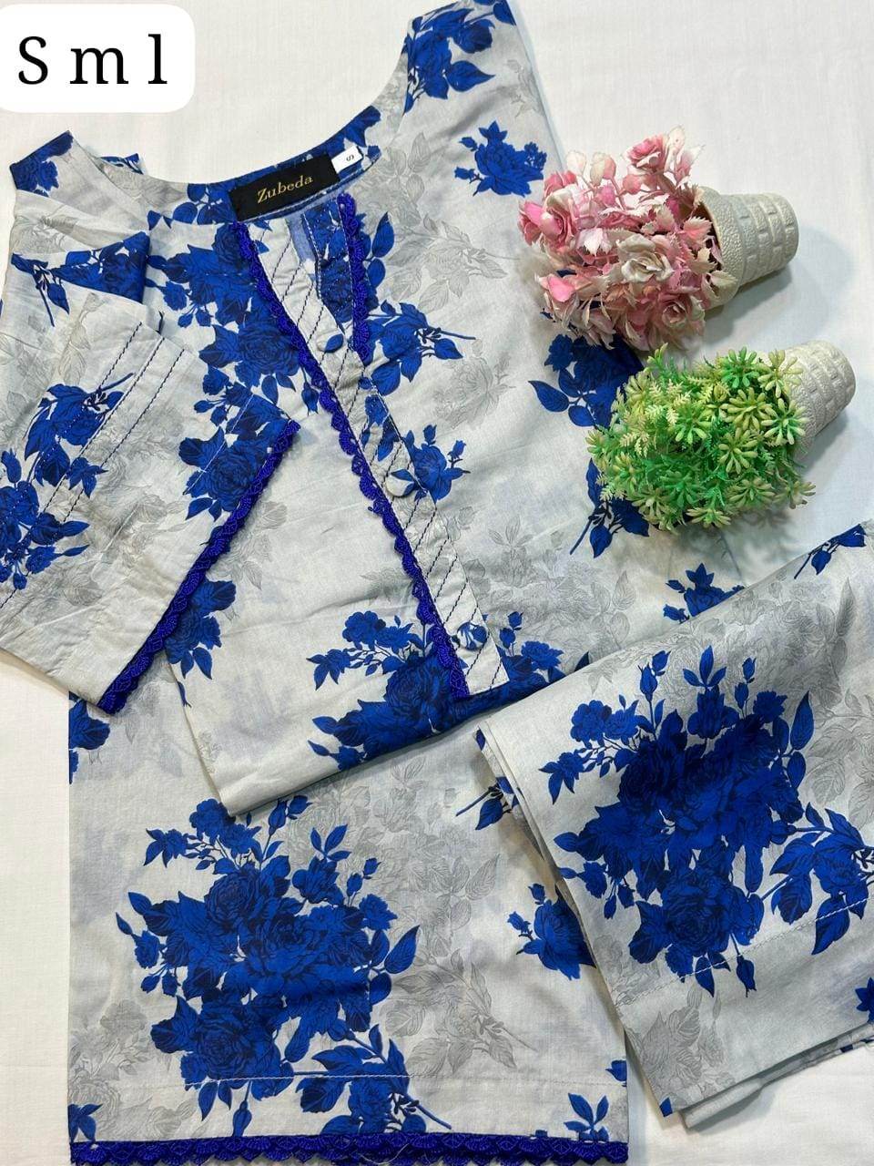 2 piece & premium printed lawn m-prints by zubeda - Andaz By Uneza Fazeel