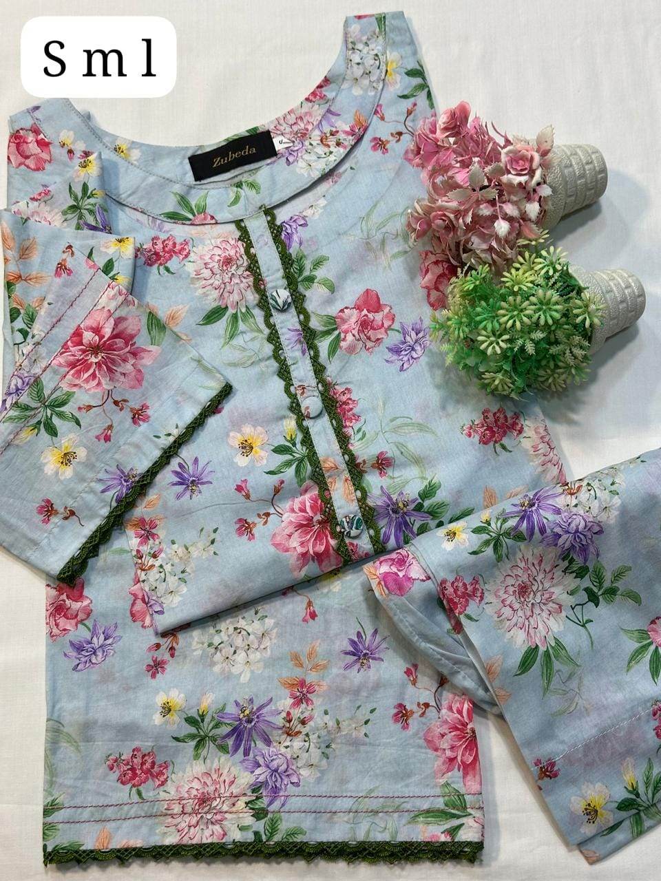 2 piece & premium printed lawn m-prints by zubeda - Andaz By Uneza Fazeel