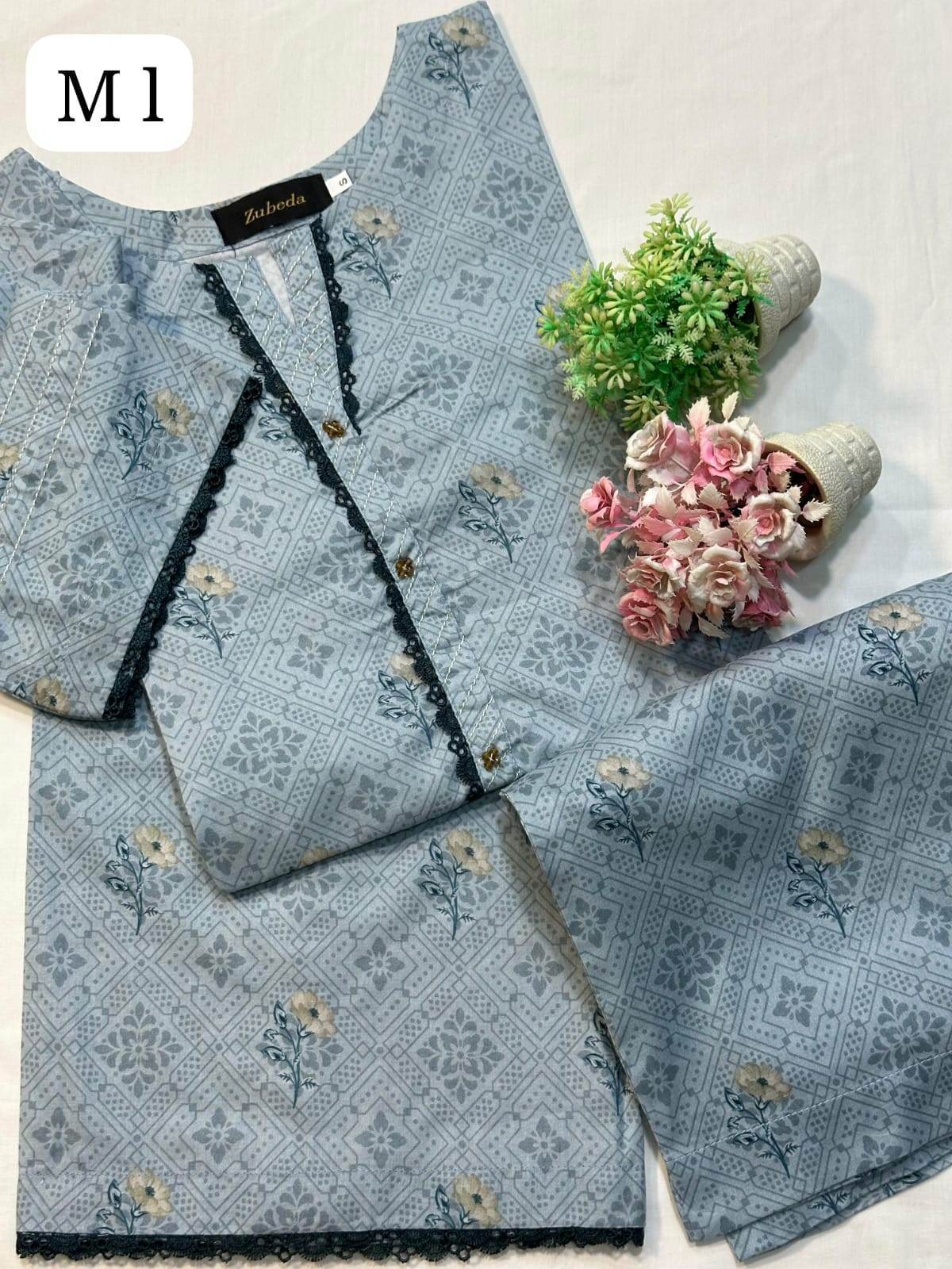 2 piece & premium printed lawn m-prints by zubeda - Andaz By Uneza Fazeel