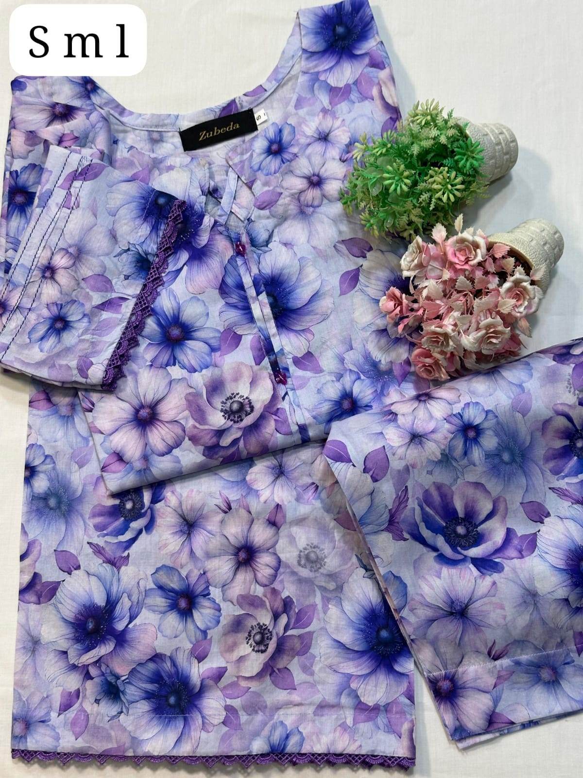 2 piece & premium printed lawn m-prints by zubeda - Andaz By Uneza Fazeel