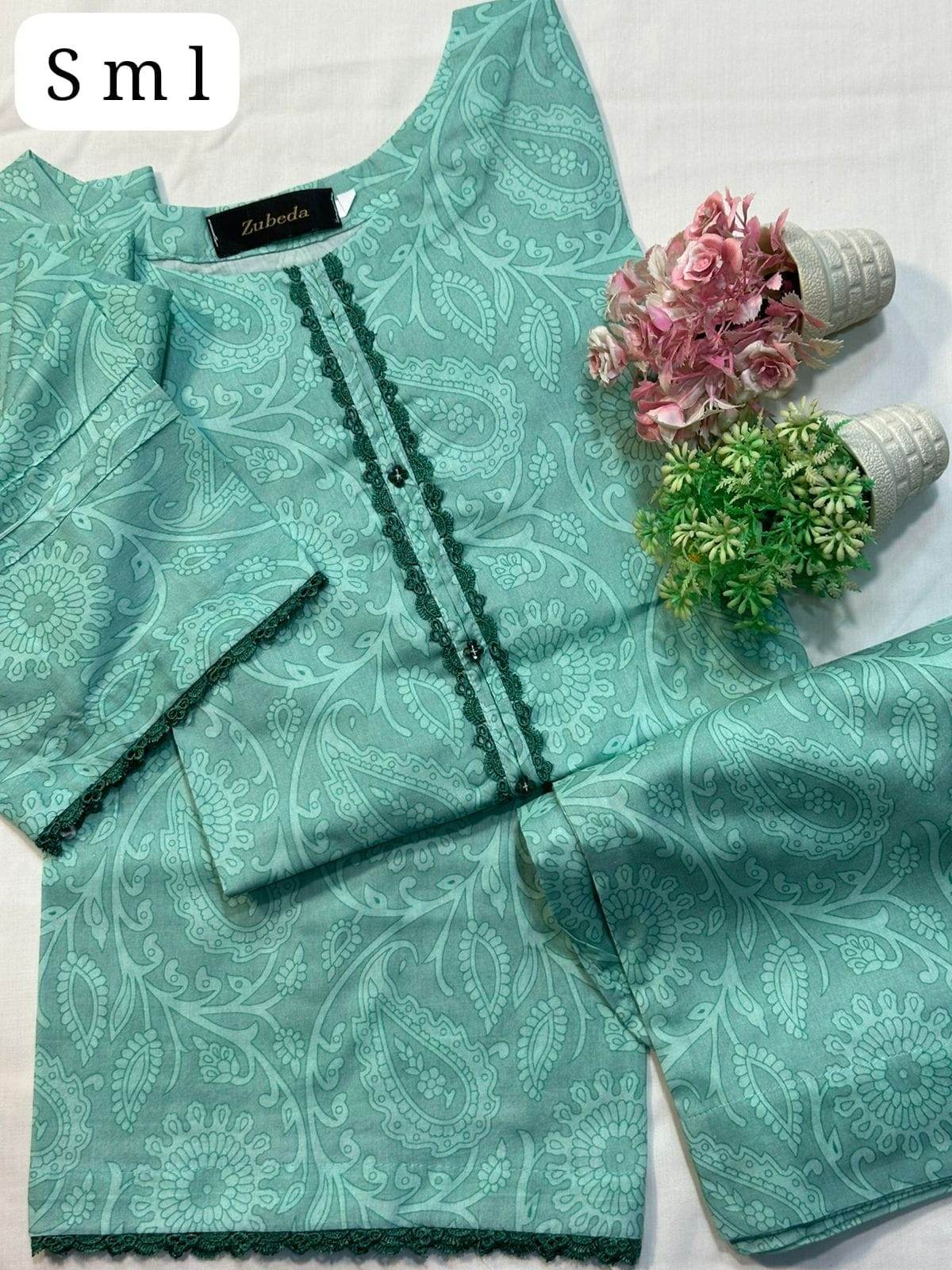 2 piece & premium printed lawn m-prints by zubeda - Andaz By Uneza Fazeel