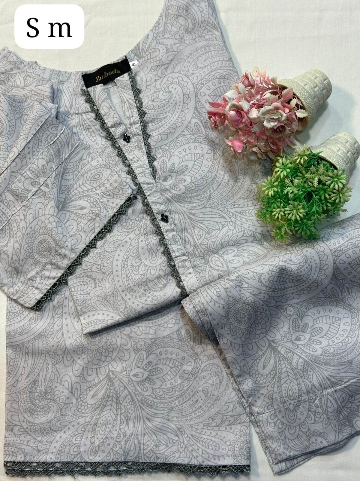 2 piece & premium printed lawn m-prints by zubeda - Andaz By Uneza Fazeel