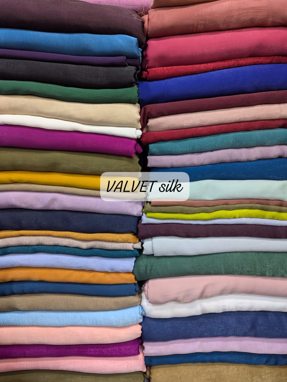 Chromatic colour marble silk (velvet silk)