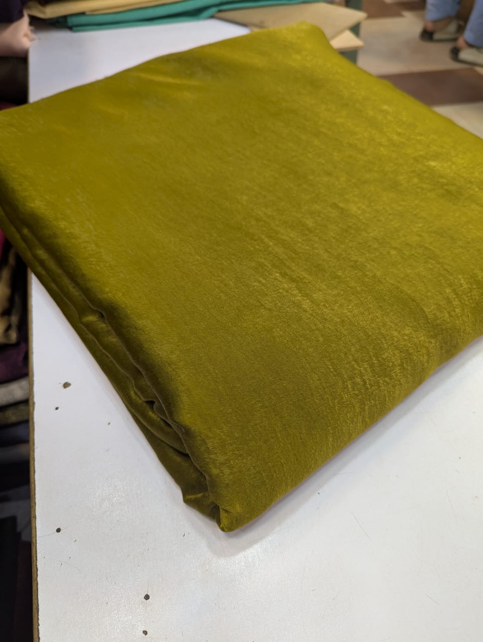 Chromatic colour marble silk (velvet silk)