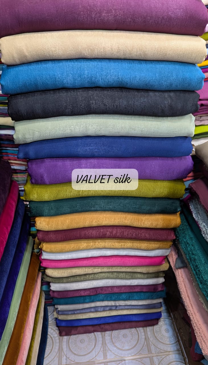 Chromatic colour marble silk (velvet silk)