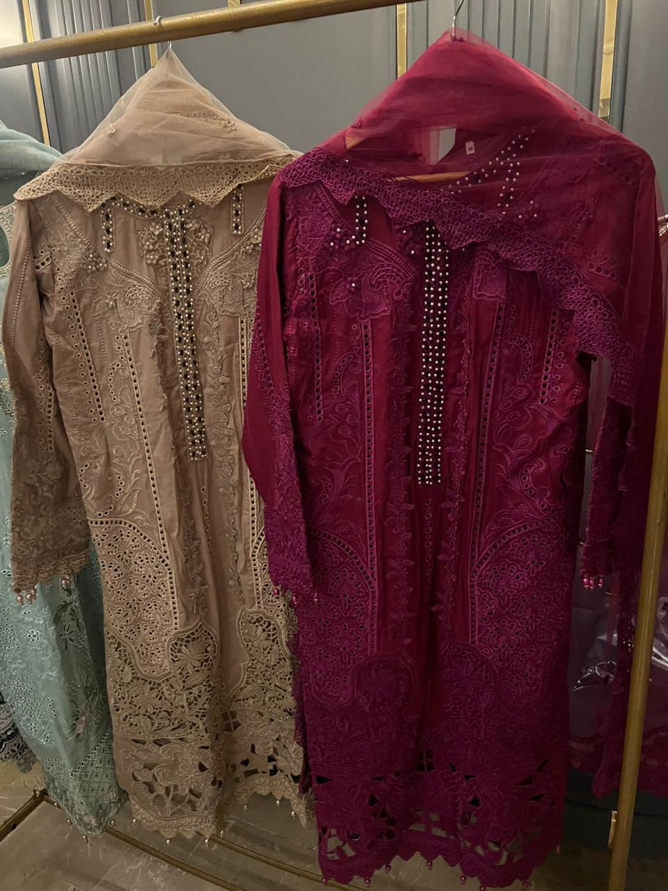 Lawn luxury embroidered 3 piece