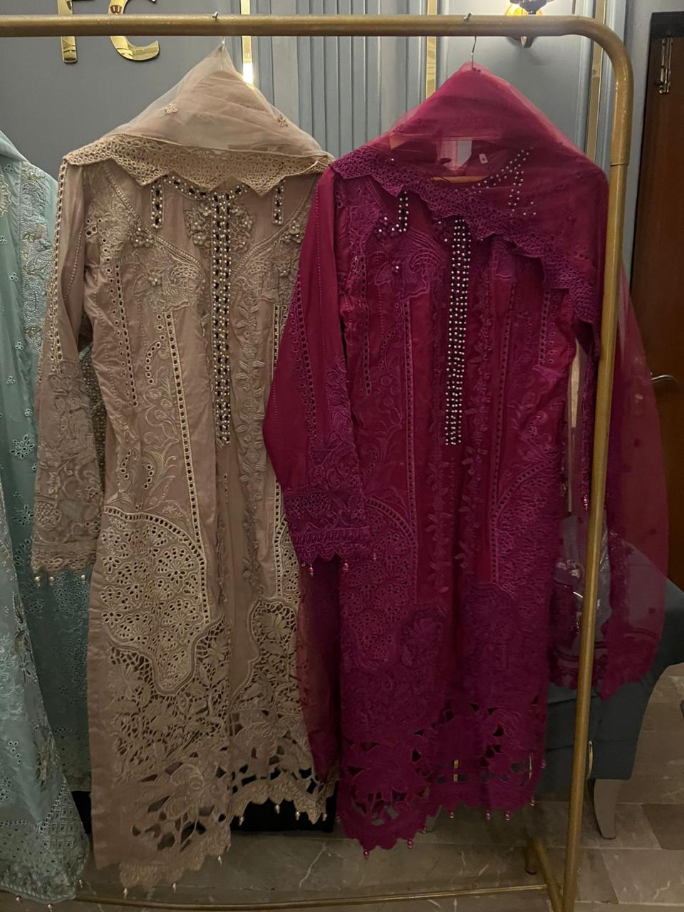 Lawn luxury embroidered 3 piece