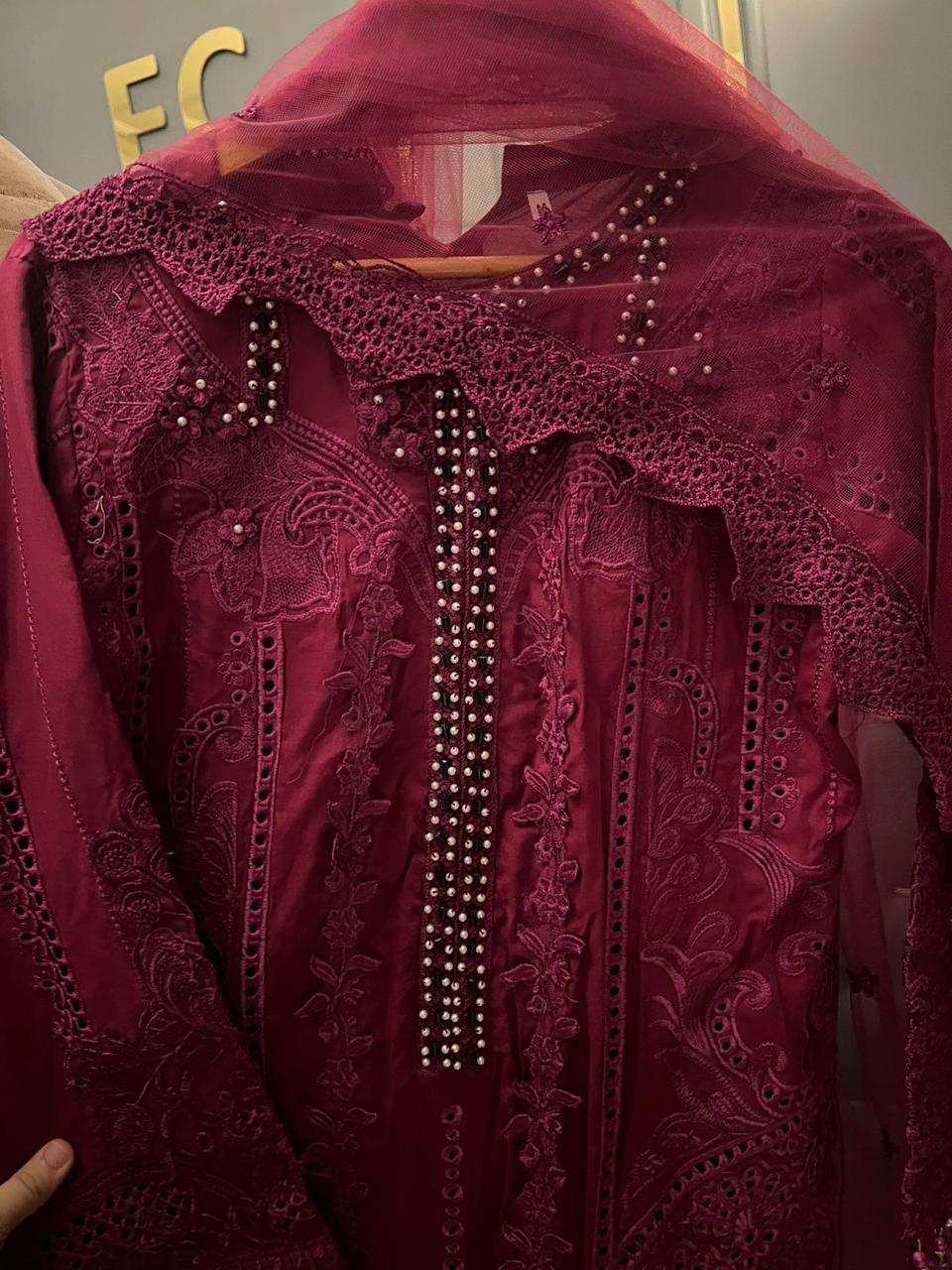 Lawn luxury embroidered 3 piece