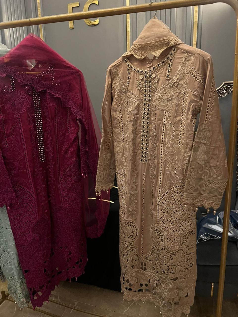 Lawn luxury embroidered 3 piece