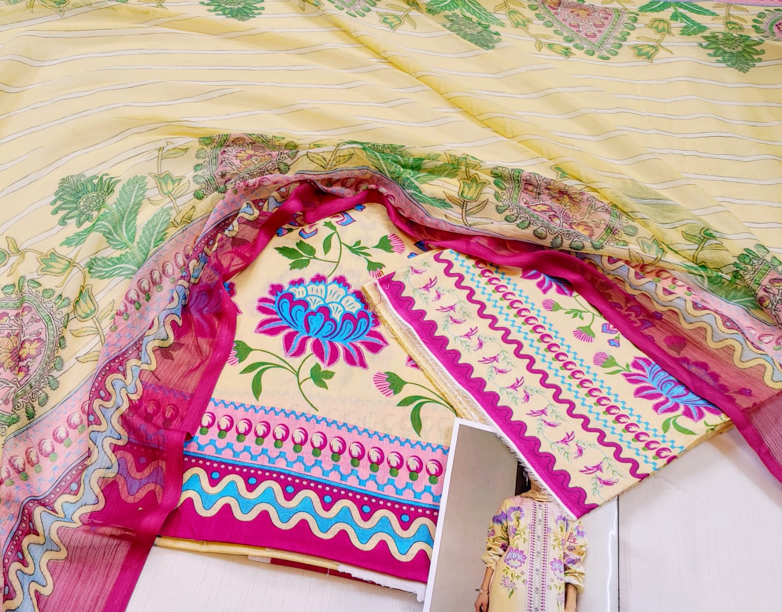 Printed 3pc lawn collection of 2025 vol.11