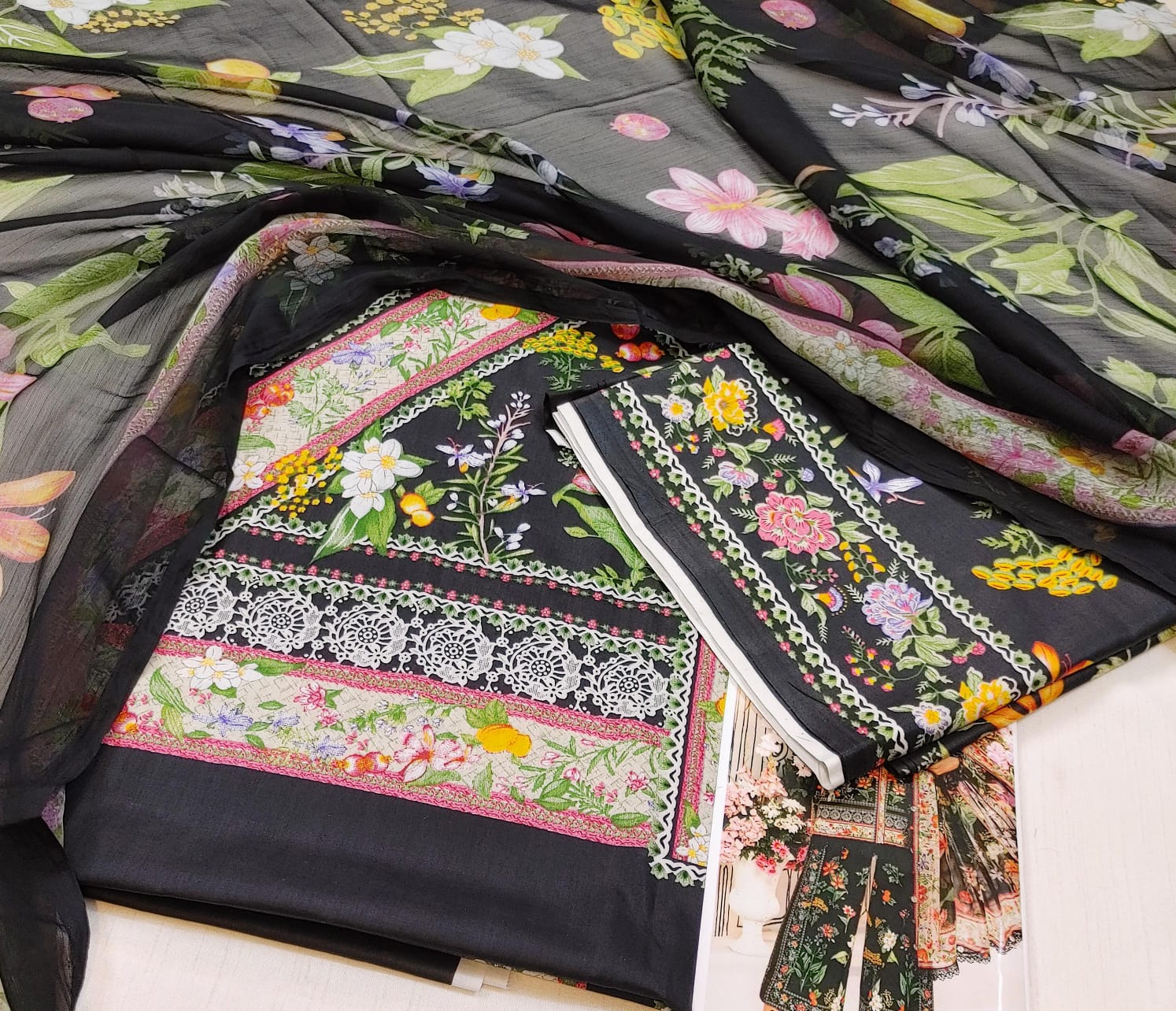 Printed 3pc lawn collection of 2025 vol.11