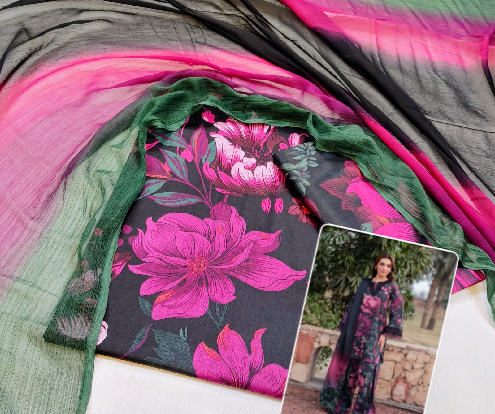 Printed 3pc lawn collection of 2025 vol.11