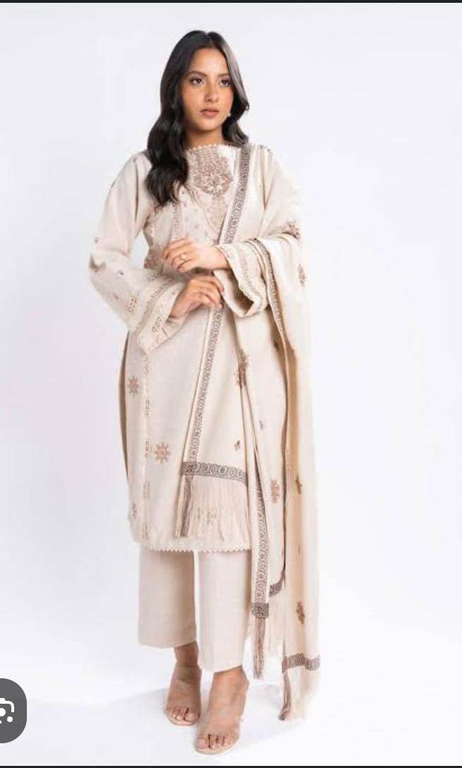 Alkaram Winter khaddar 3pc - Andaz By Uneza Fazeel