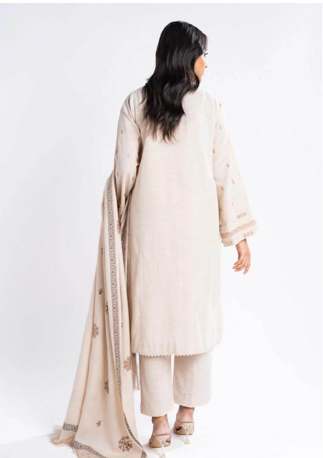 Alkaram Winter khaddar 3pc - Andaz By Uneza Fazeel