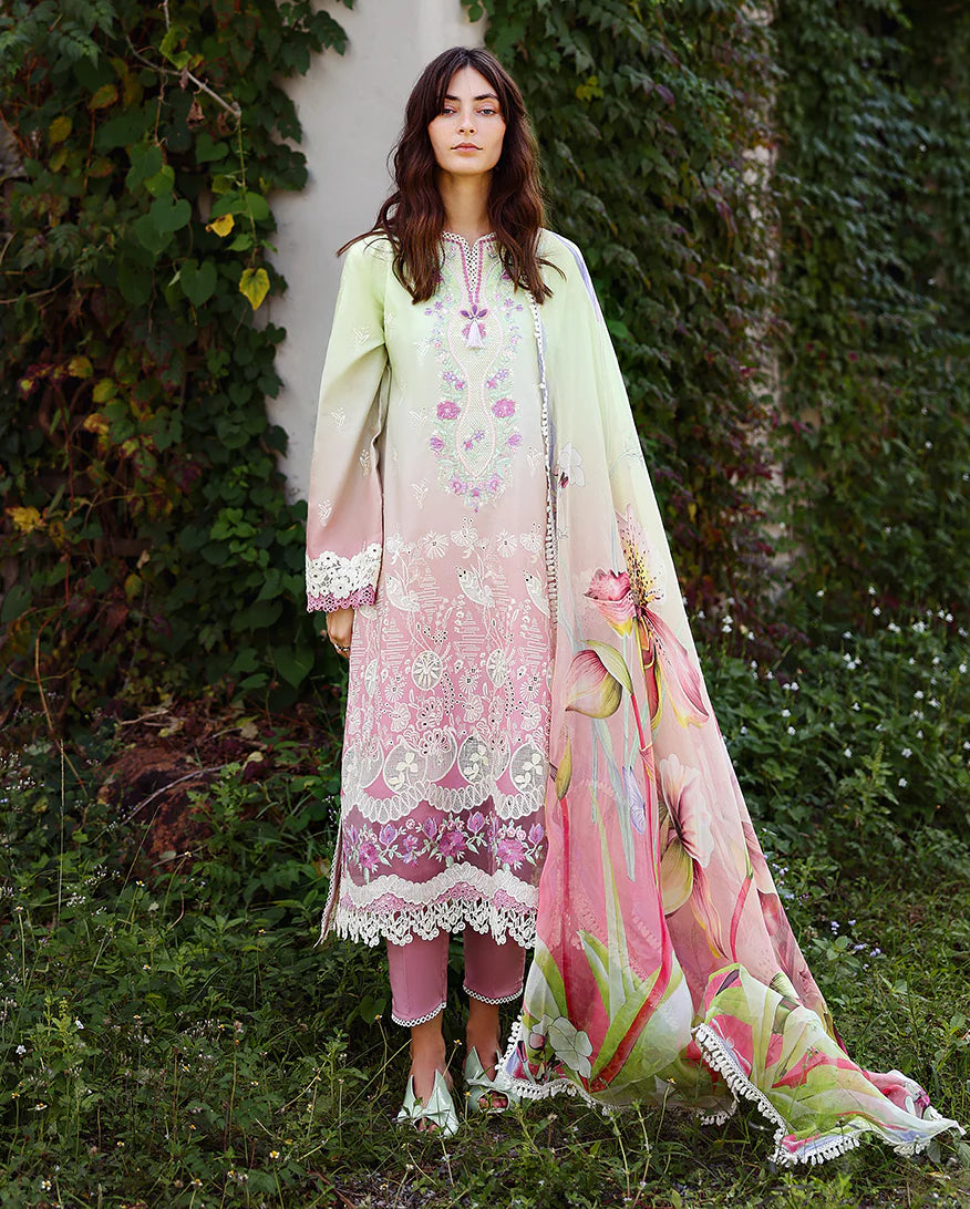 Mushq Solace Ombre Luxury Lawn - Petal Pull