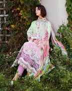 Mushq Solace Ombre Luxury Lawn - Petal Pull
