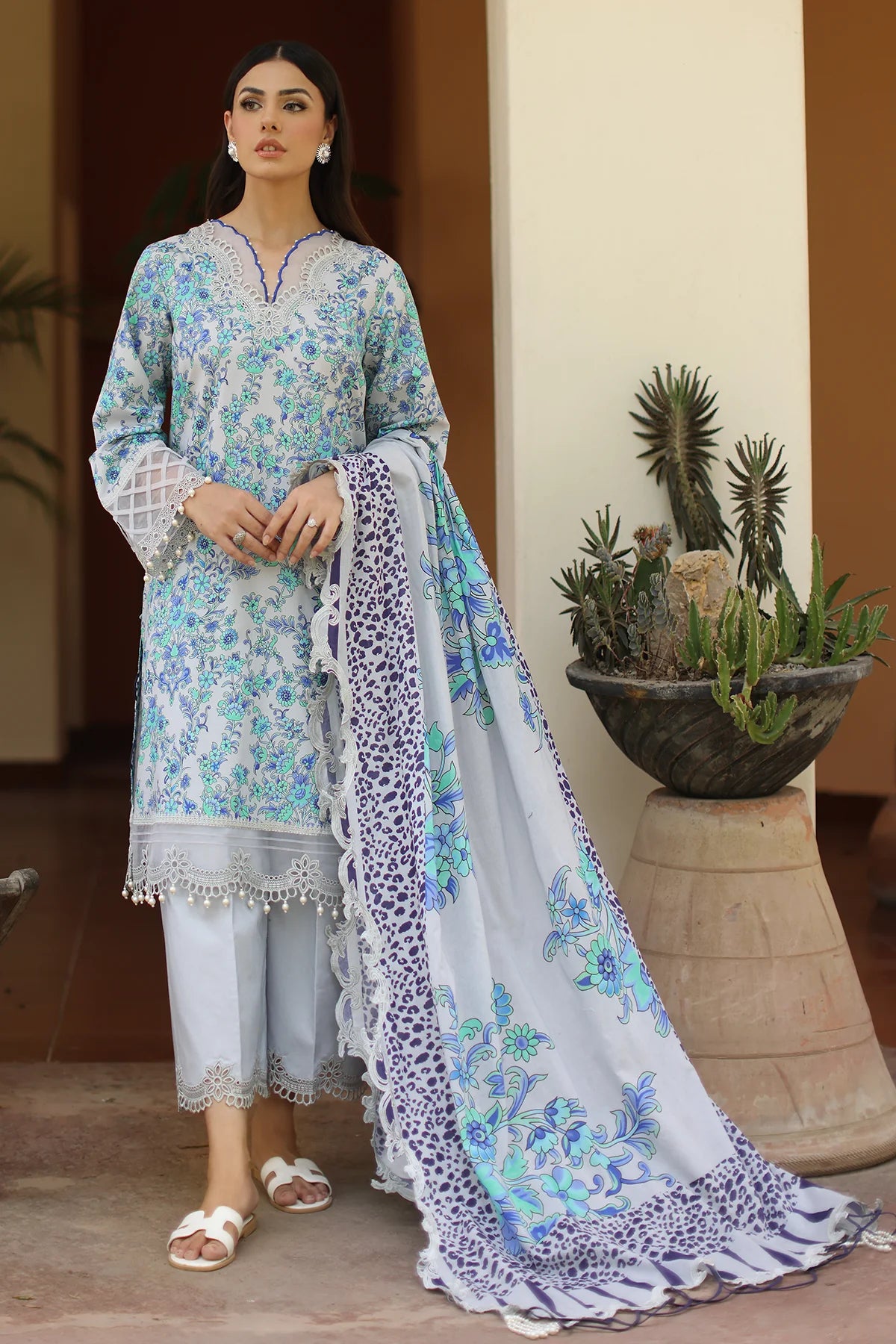 Charizma Range 3-PC Unstitched Embroidered Lawn 03