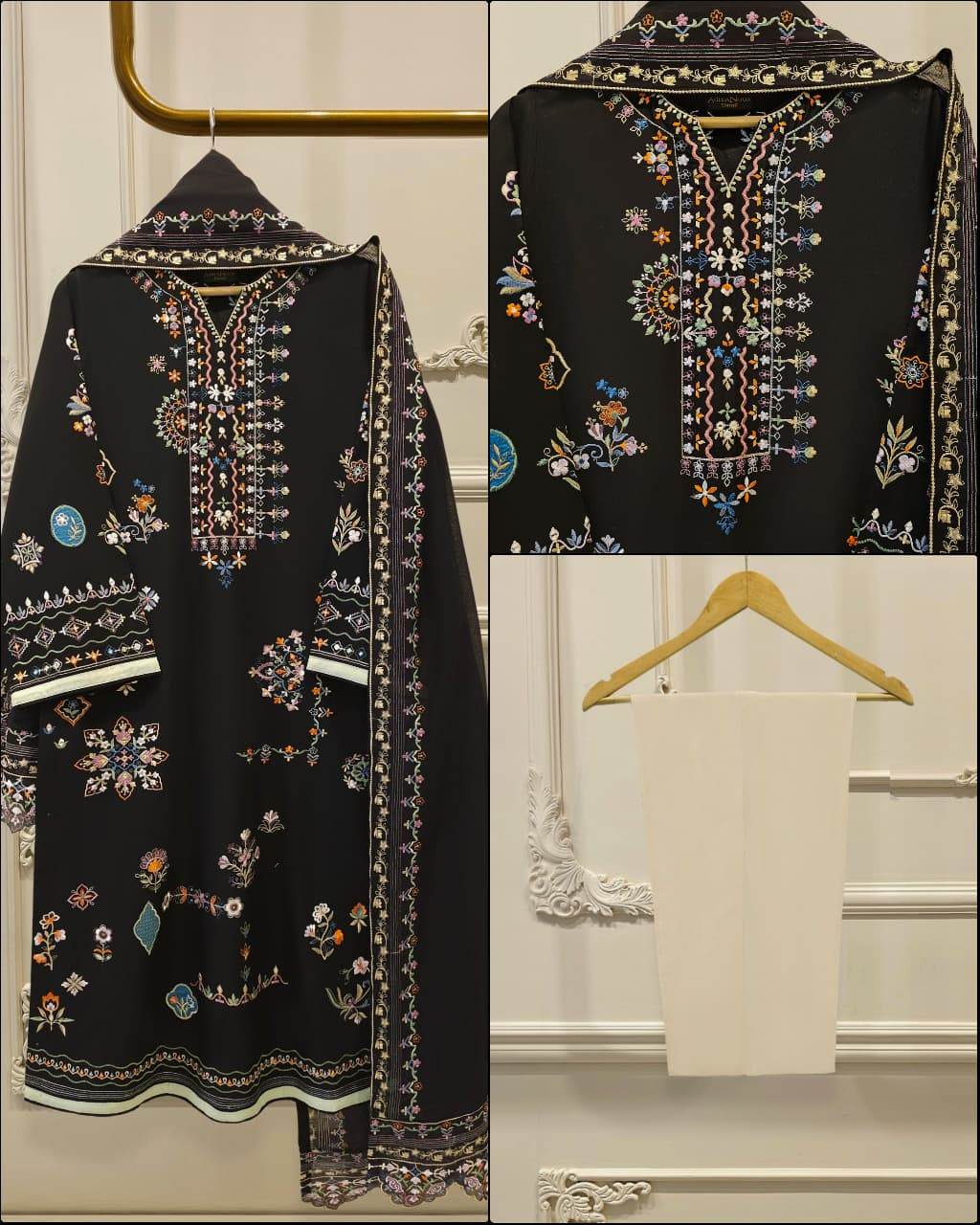 3 piece - embroidered lawn suit s111967 - Andaz By Uneza Fazeel