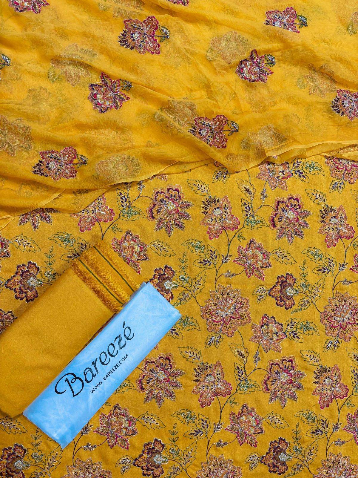 Bareeze karandi 3 piece - Andaz By Uneza Fazeel