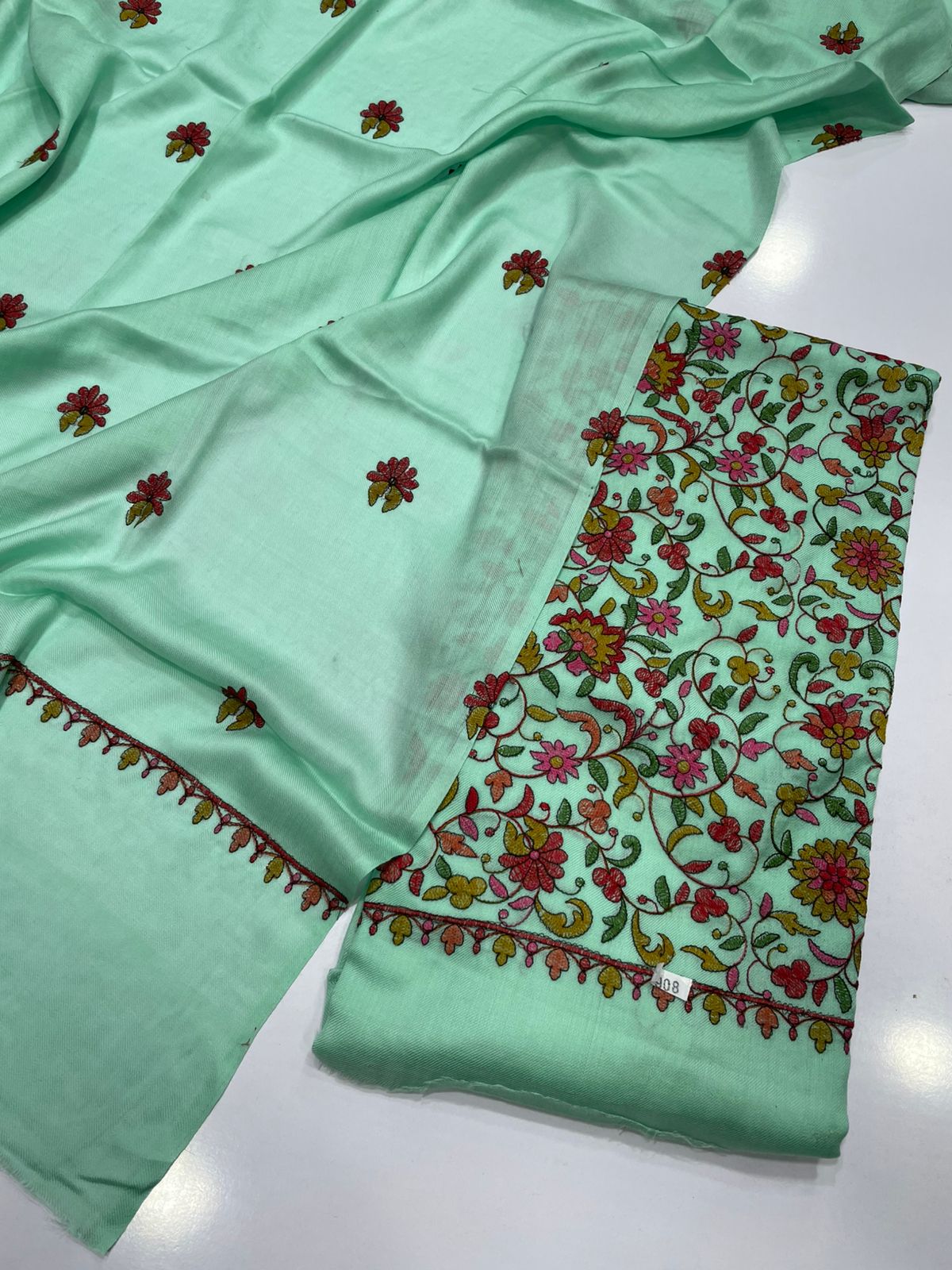 Pashmina Kashmiri Embroidery 3pcs Suit