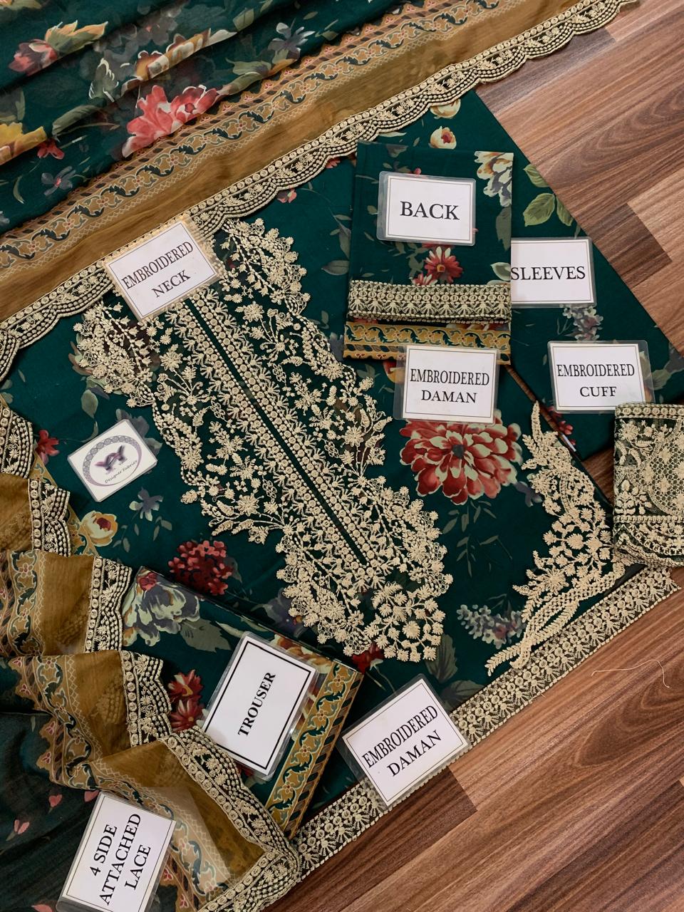 Zainab PRINTED LAWN FRONT WITH HEAVY EMBROIDERED